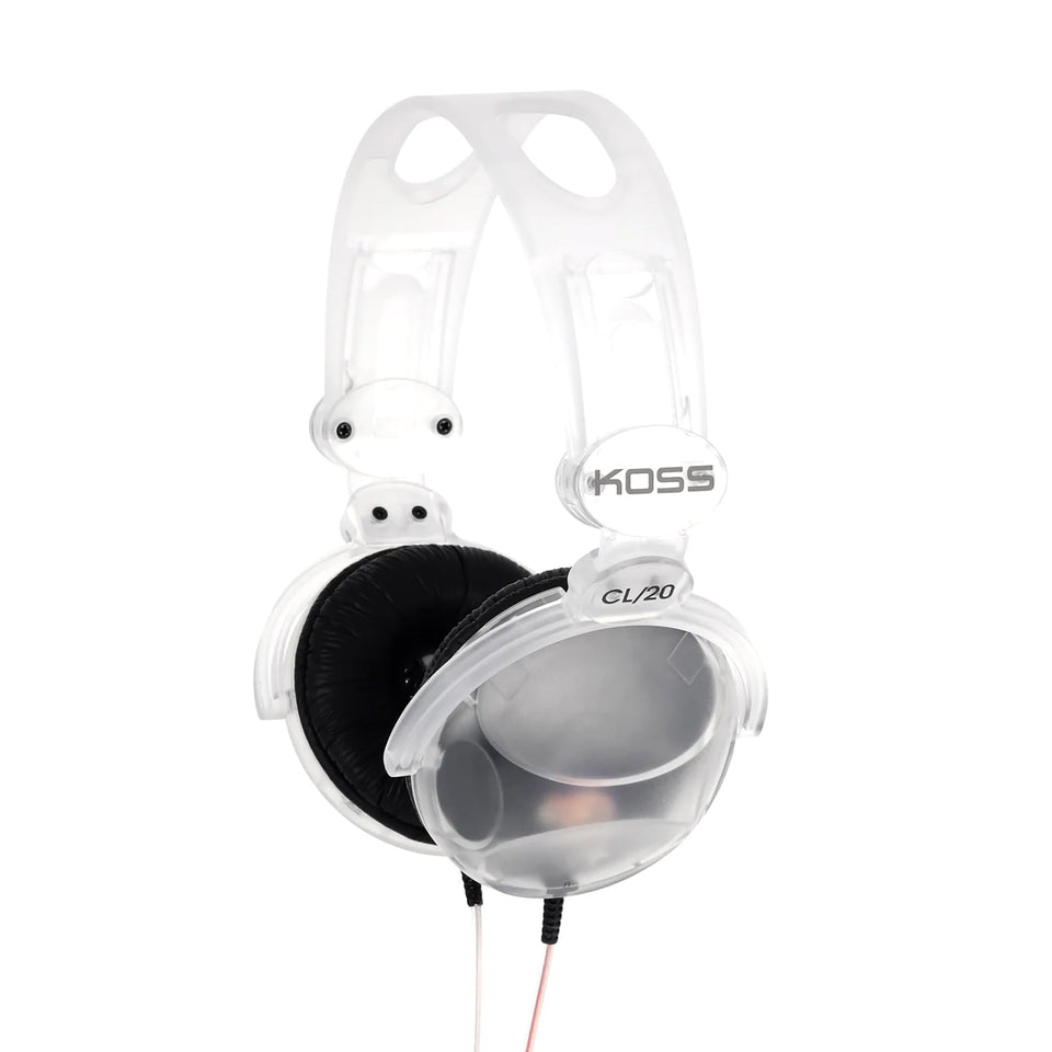 Koss CL/20 clear earcups reveal inner hardware for a retro vibe and clear sound