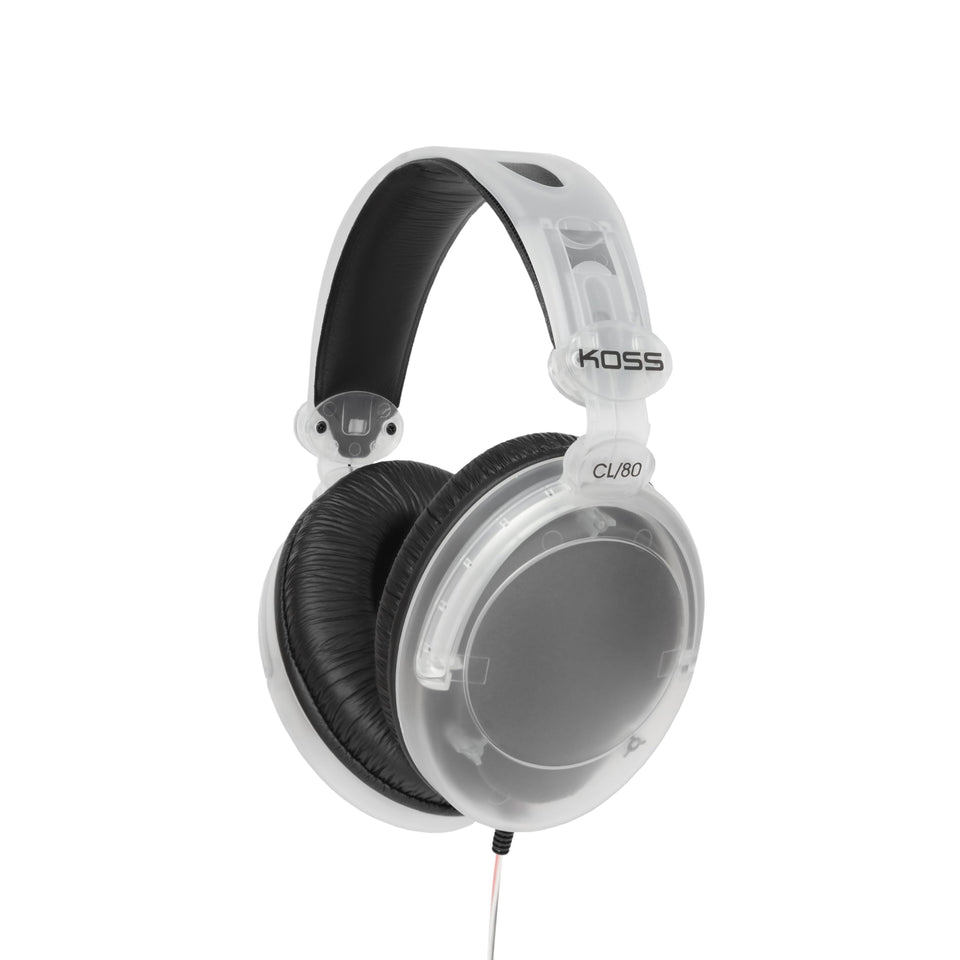 Koss CL‑80 front view showing clear retro style and comfortable fit