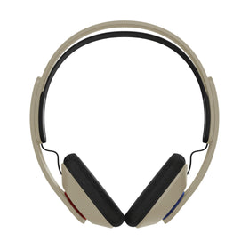 Koss KPH30 earcup close-up showing fabric texture and durable finish benefits