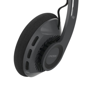 Koss KPH30 Wireless Stealth Gray side view with on-ear cushions