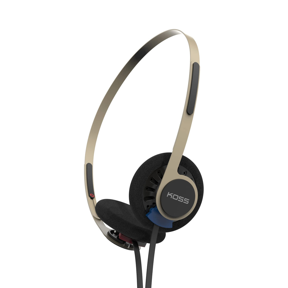 Koss KPH40 detachable cord connection detail shows serviceability benefit