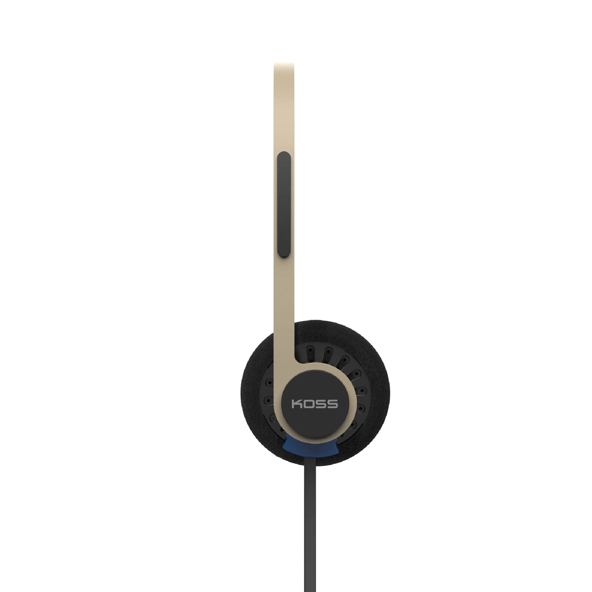 Koss KPH40 foam ear cushion close-up shows comfort advantage
