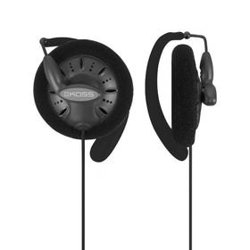 Koss KSC75 clip headphones front view, lightweight and portable listening for travel.
