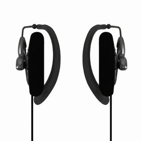 Koss KSC75 retro-style ear clip design with secure fit for active use.