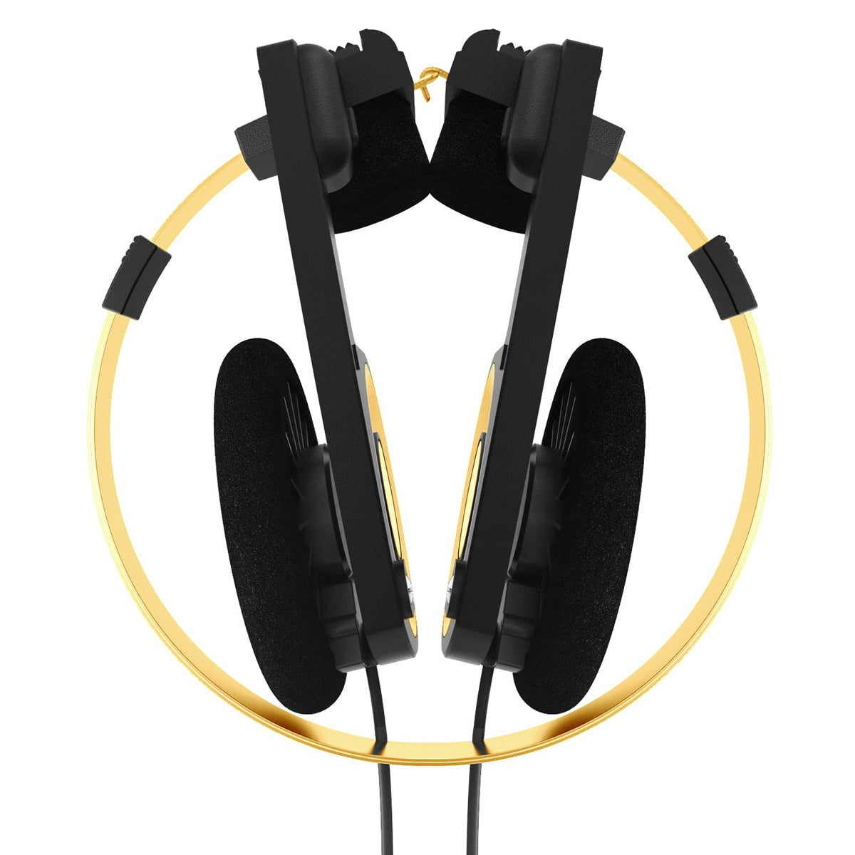 Koss Porta Pro black gold ear cups close-up on-ear design for comfortable listening