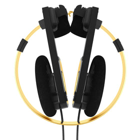 Koss Porta Pro black gold ear cups close-up on-ear design for comfortable listening