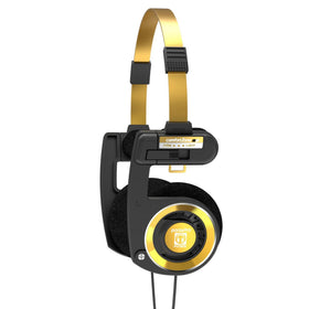 Koss Porta Pro front view, black gold edition for stylish daily listening