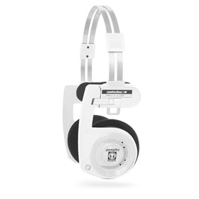 Koss Porta Pro Wireless 2.0 Arctic White front view, comfortable on-ear fit for daily listening.
