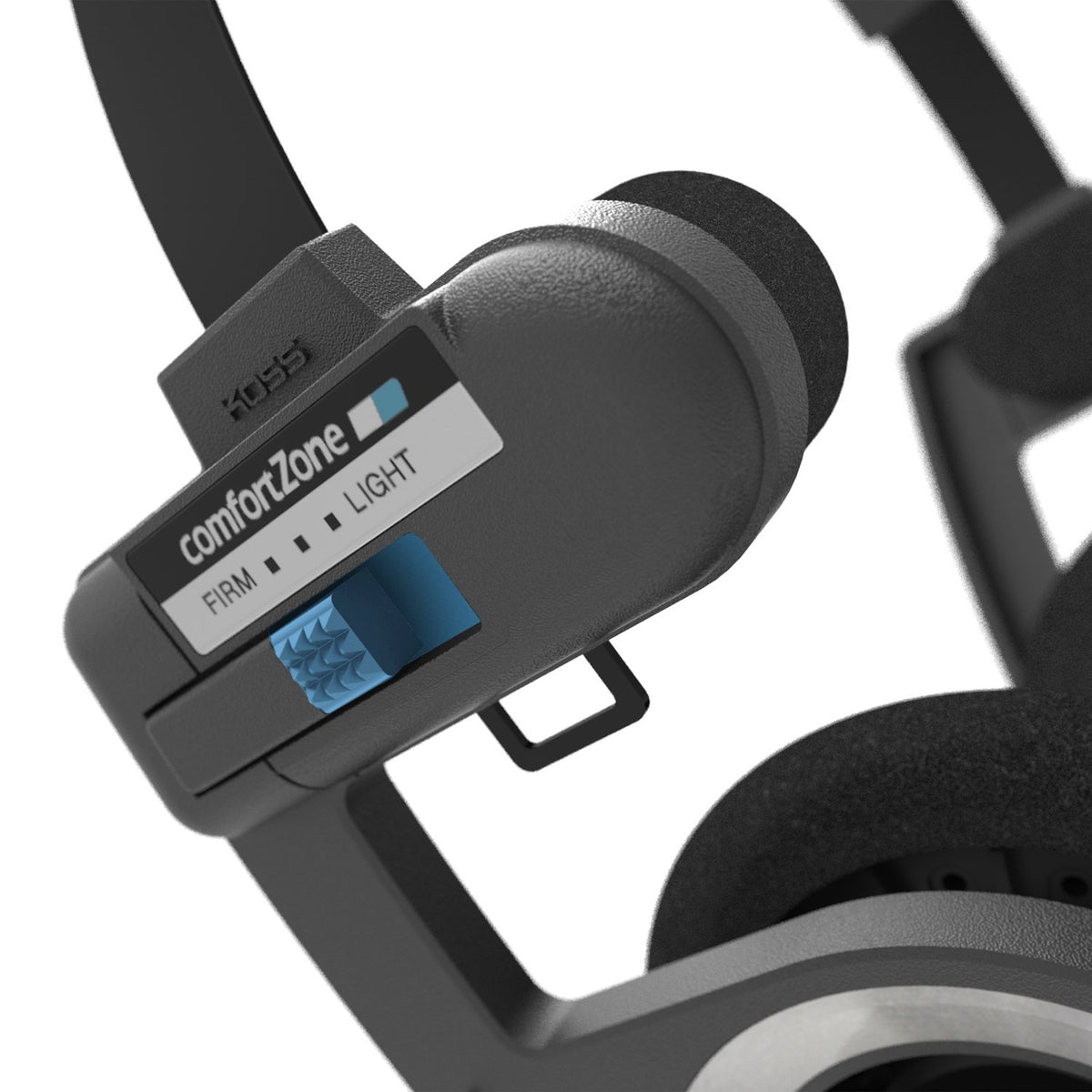 Koss Porta Pro folded flat in hand, compact storage benefit for travel