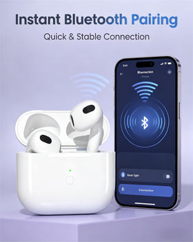 LED indicators on KOSWO AirPods case indicate battery status at a glance