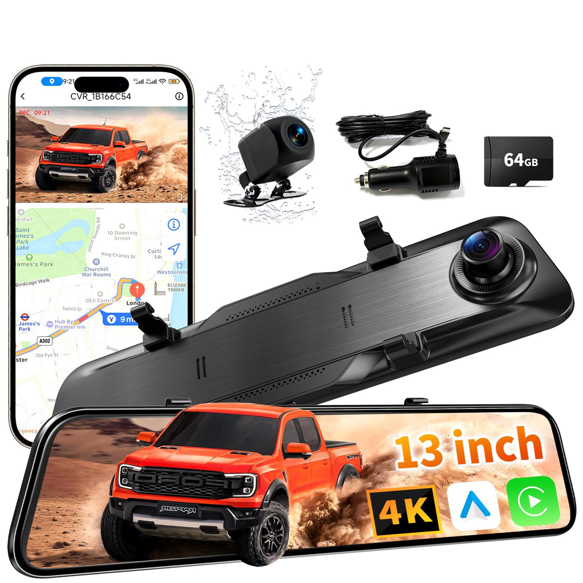 KOUENOM 2026 ultrawide 13-inch front camera view with clear lane details.