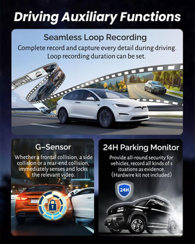 KOUENOM built-in G-sensor and parking assist feature