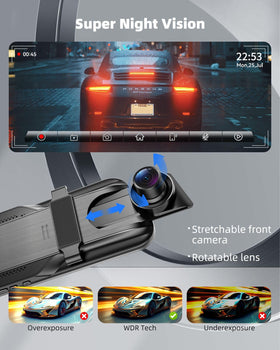 KOUENOM rear camera unit mounted showing rear coverage and parking safety