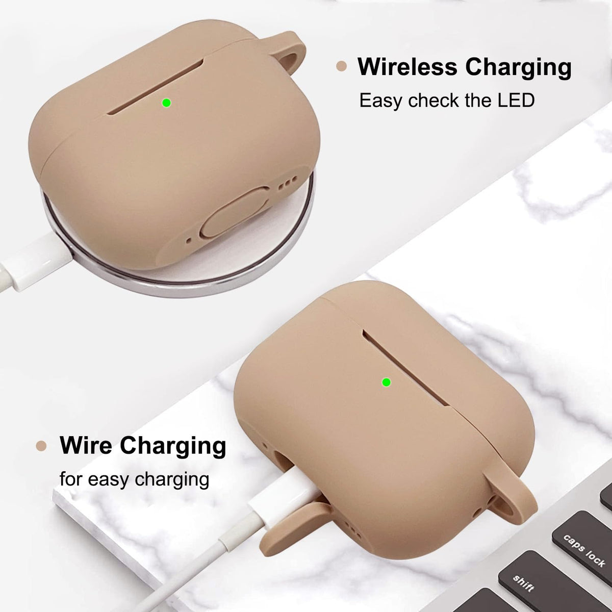 KOUJAON AirPods Pro case is washable for easy cleaning.