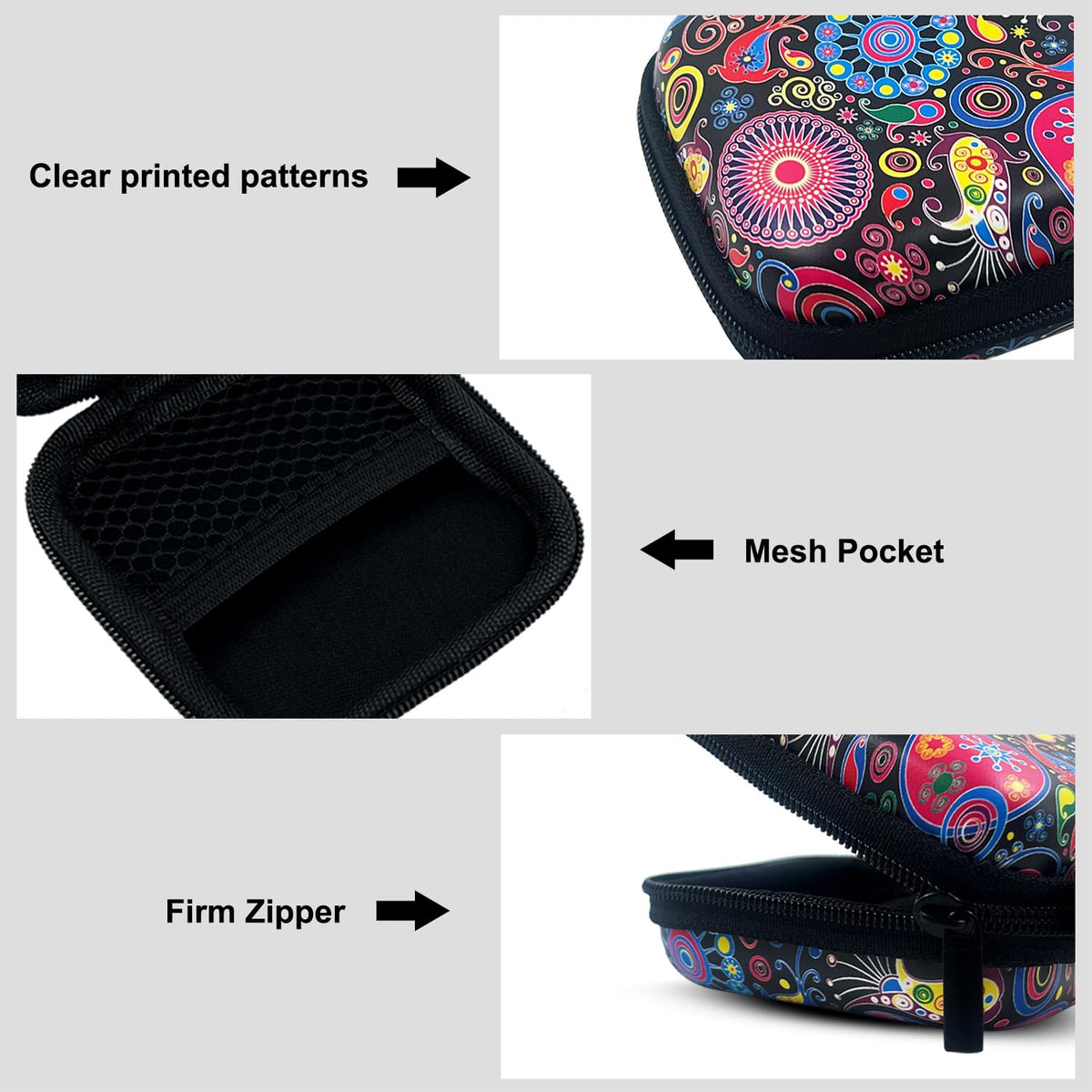 KOUJAON Jellyfish earbud case with carabiner attachment for clipping