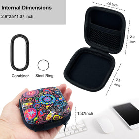 KOUJAON Jellyfish earbud case open view revealing inner pocket