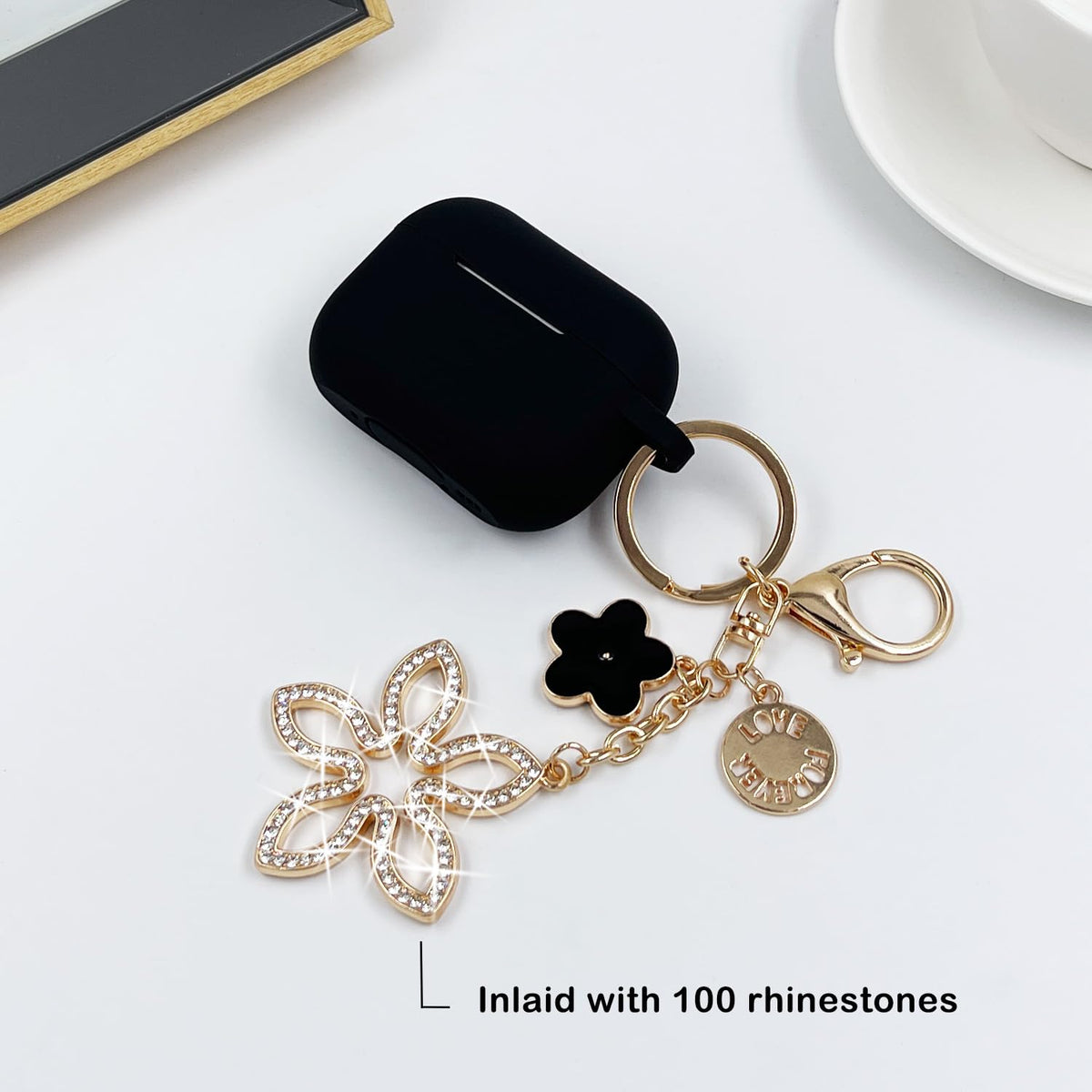 KOUJAON case next to coin showing compact size and portability benefit