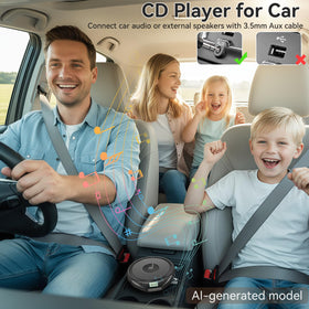 KOVCDVI with AUX cable included, seamless car stereo connection.