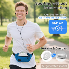 KOVCDVI included headphones and AUX cable displayed for instant private or car use
