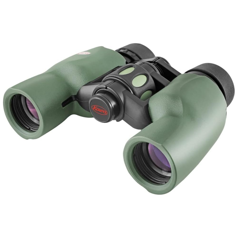 Kowa 8x30 YF Porro binoculars closeup with KR lens coatings for bright images