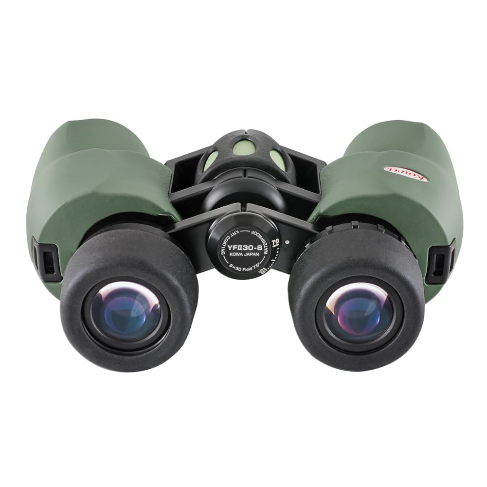 Kowa black housing of the Porro binoculars emphasizing durable build and comfort