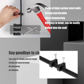 KOXXIAMOQ clips securing ethernet cable on wall for tidy routing