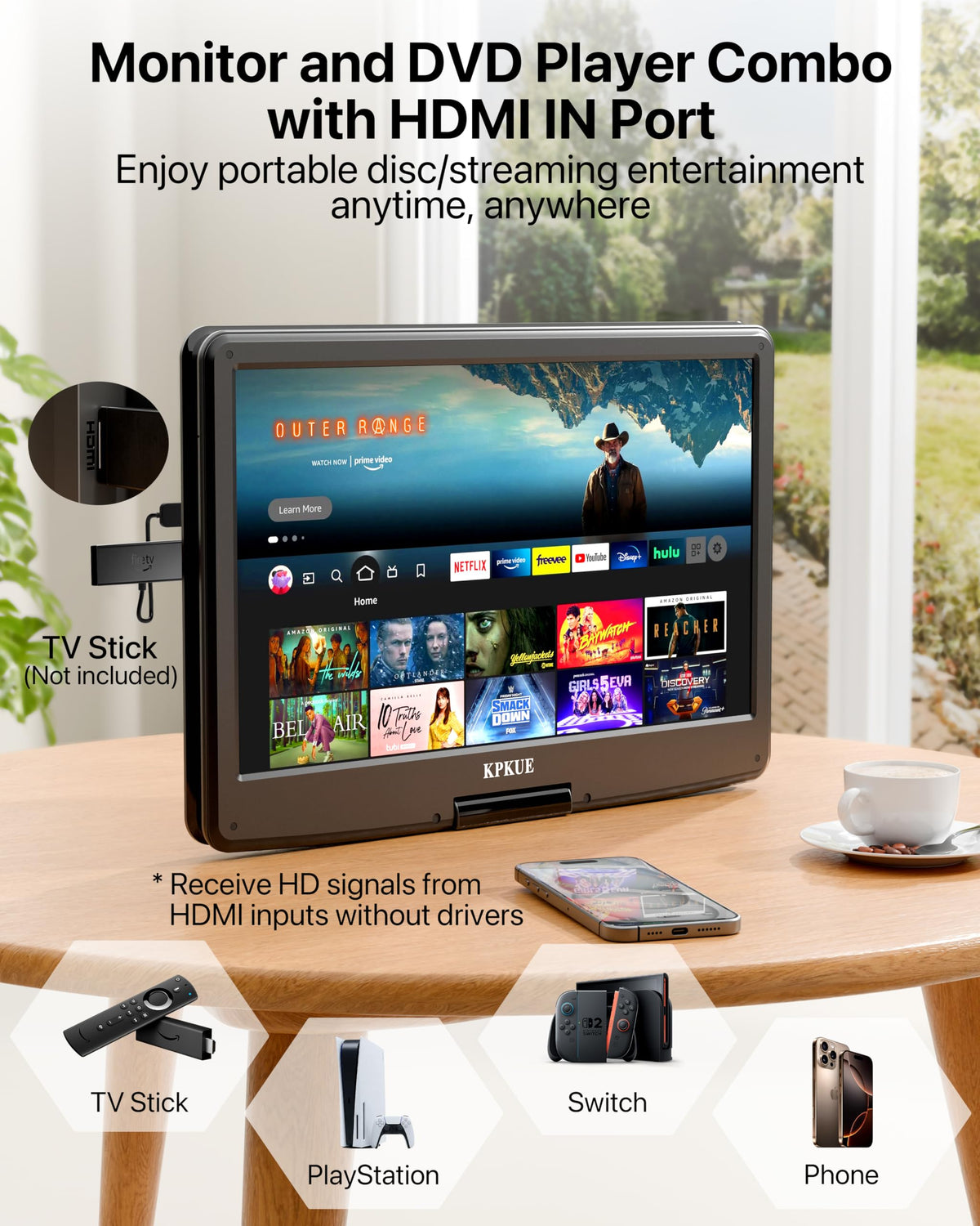 KPKUE region-free playback supports diverse discs for global travelers.
