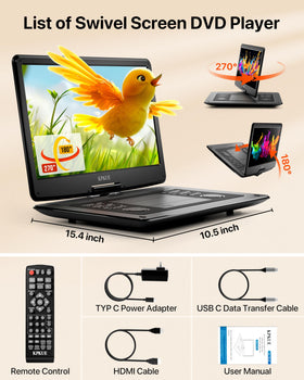 KPKUE remote and cables simplify setup for quick movie nights.