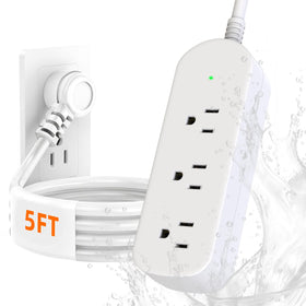 KPQ outdoor power strip IPX6 weatherproof for rain-ready outdoor use.