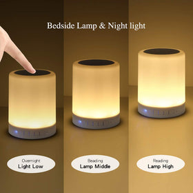 KPR Night Light Bluetooth Speaker in color light mode enhancing mood while listening.