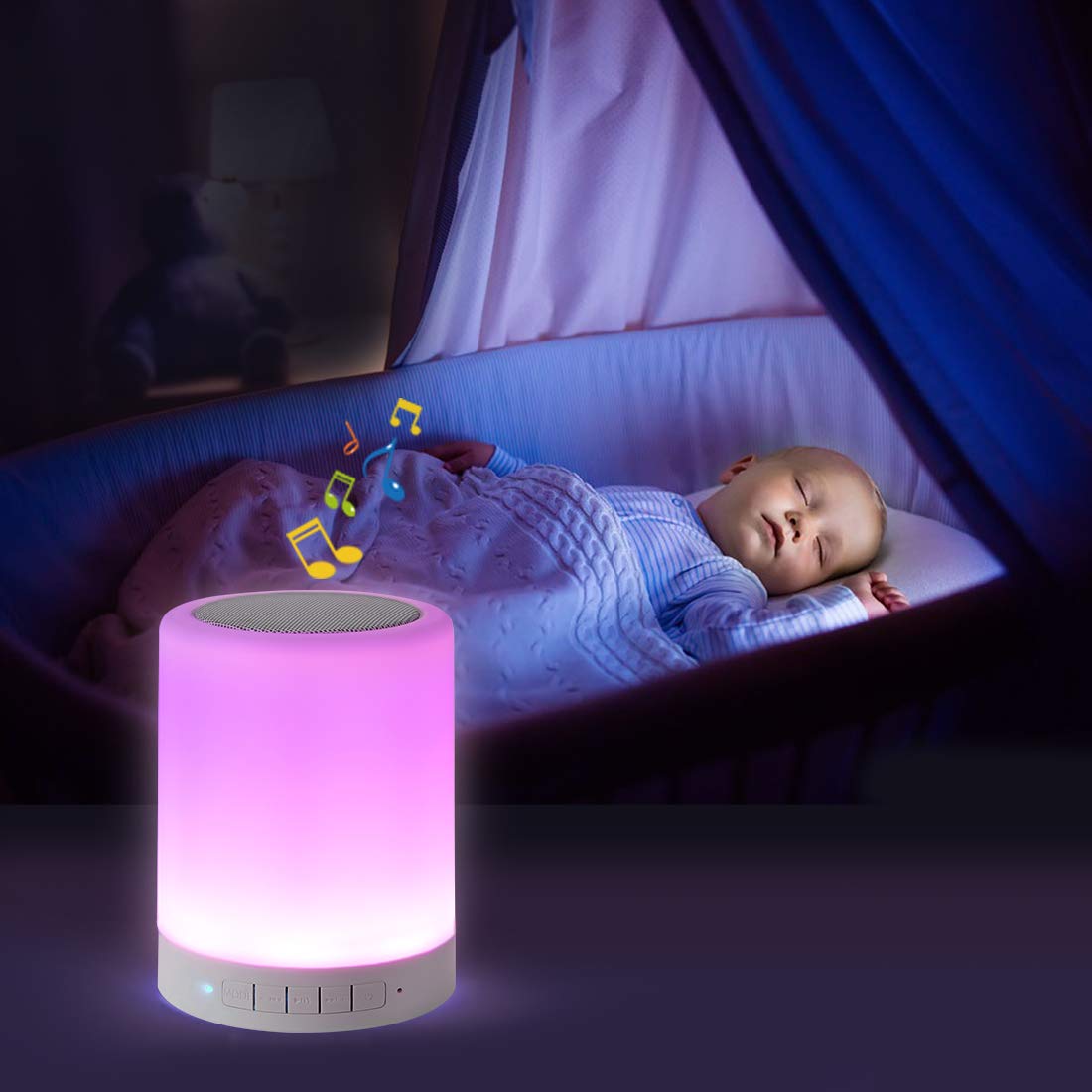 KPR Night Light Bluetooth Speaker outdoors for portable music and lighting on the go.