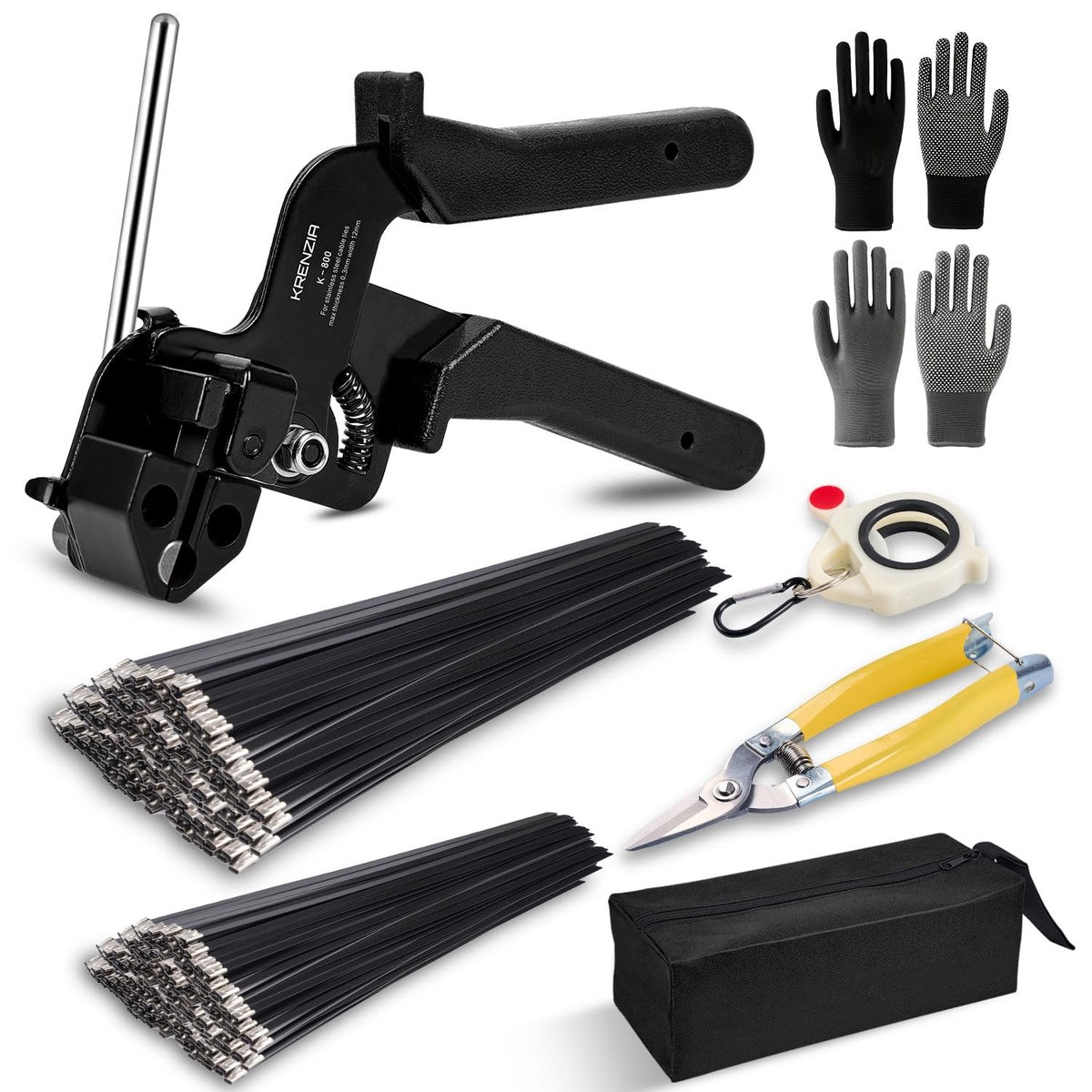 Krenzia front packaging kit showing all included components and benefits