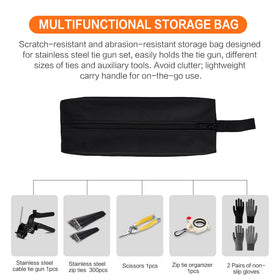 Krenzia storage bag and contents organized for convenient jobsite transport