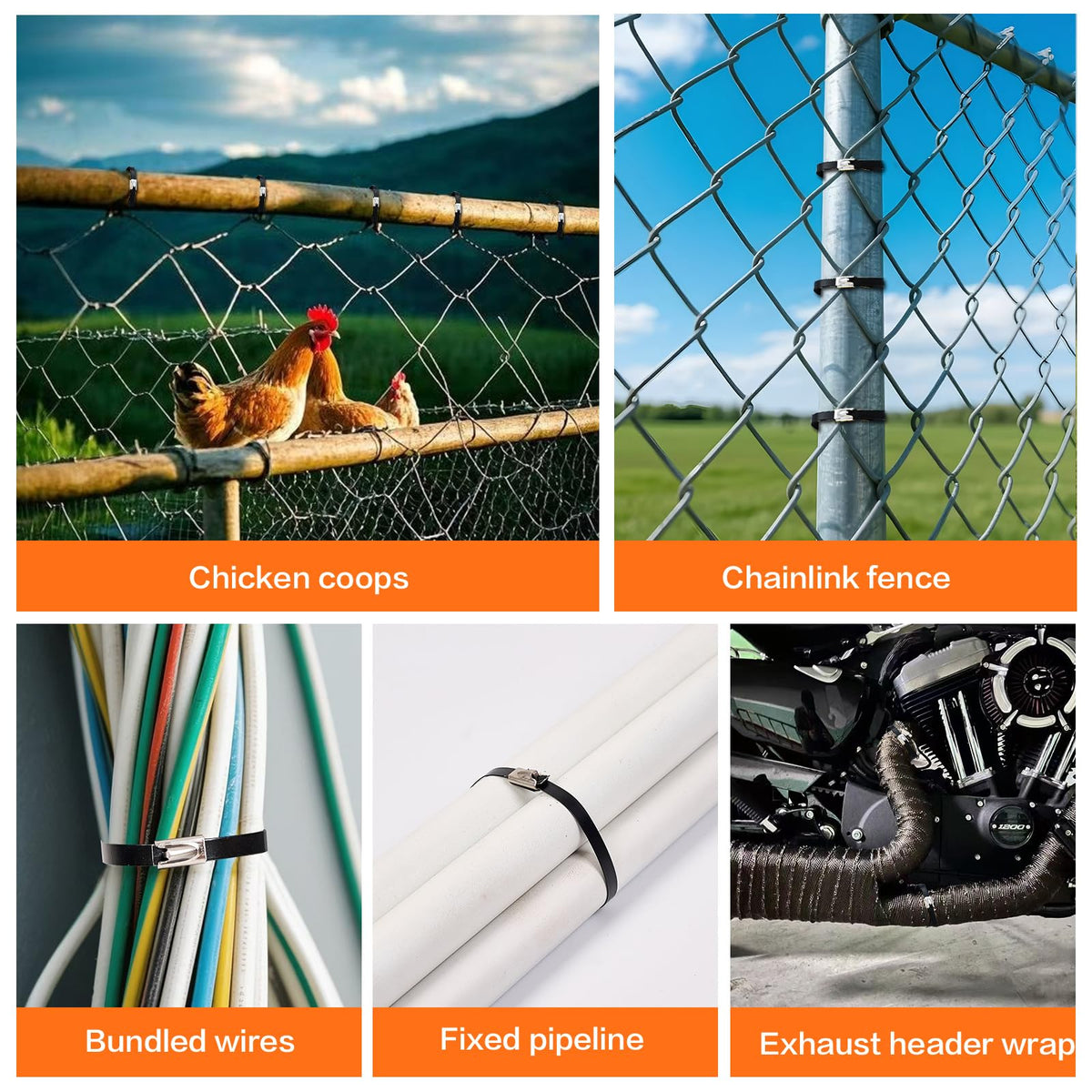 Krenzia ties securing chainlink fence illustrating durable outdoor fastening