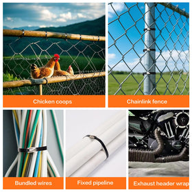 Krenzia ties securing chainlink fence illustrating durable outdoor fastening