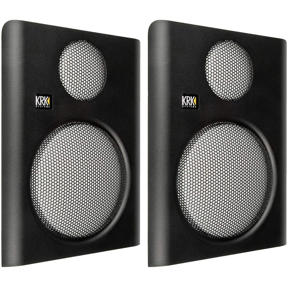 KRK ROKIT G4 RP5G4 grille, side view, protects drivers while preserving airflow.