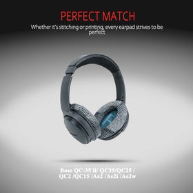Krone Kalpasmos blue scrim ear pads on headphones highlight stylish design.
