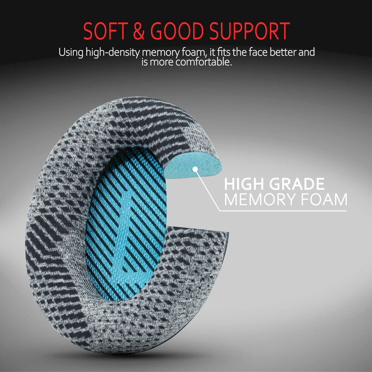 Krone Kalpasmos Bose ear pads gray after installation, improved airtight seal and clarity.