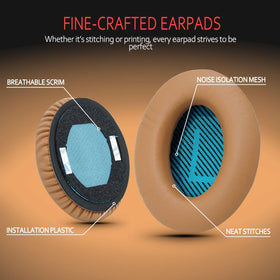 Krone Kalpasmos Bose earpad beige memory foam core for snug fit and isolation.