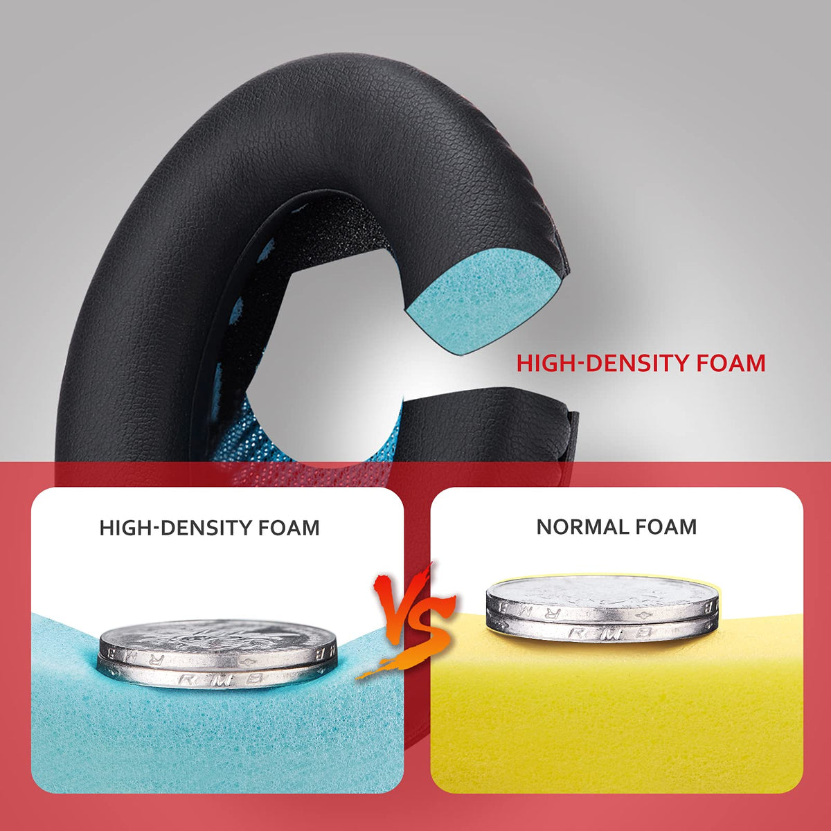 Compatibility chart featuring Krone Kalpasmos earpads for QC35 II and more