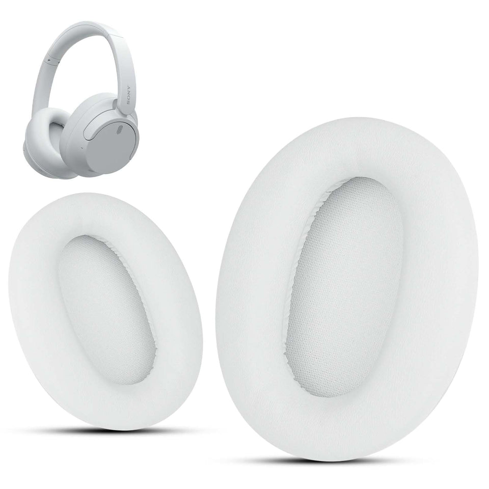 Krone Kalpasmos front view of white replacement earpads showing fit and finish benefits