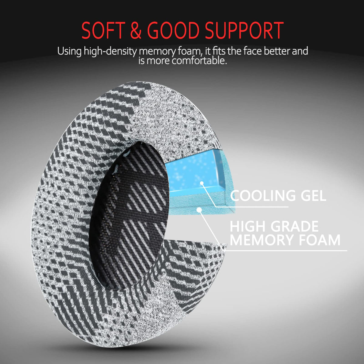 Krone Kalpasmos grey pattern leather earpads on Bose for style and breathability