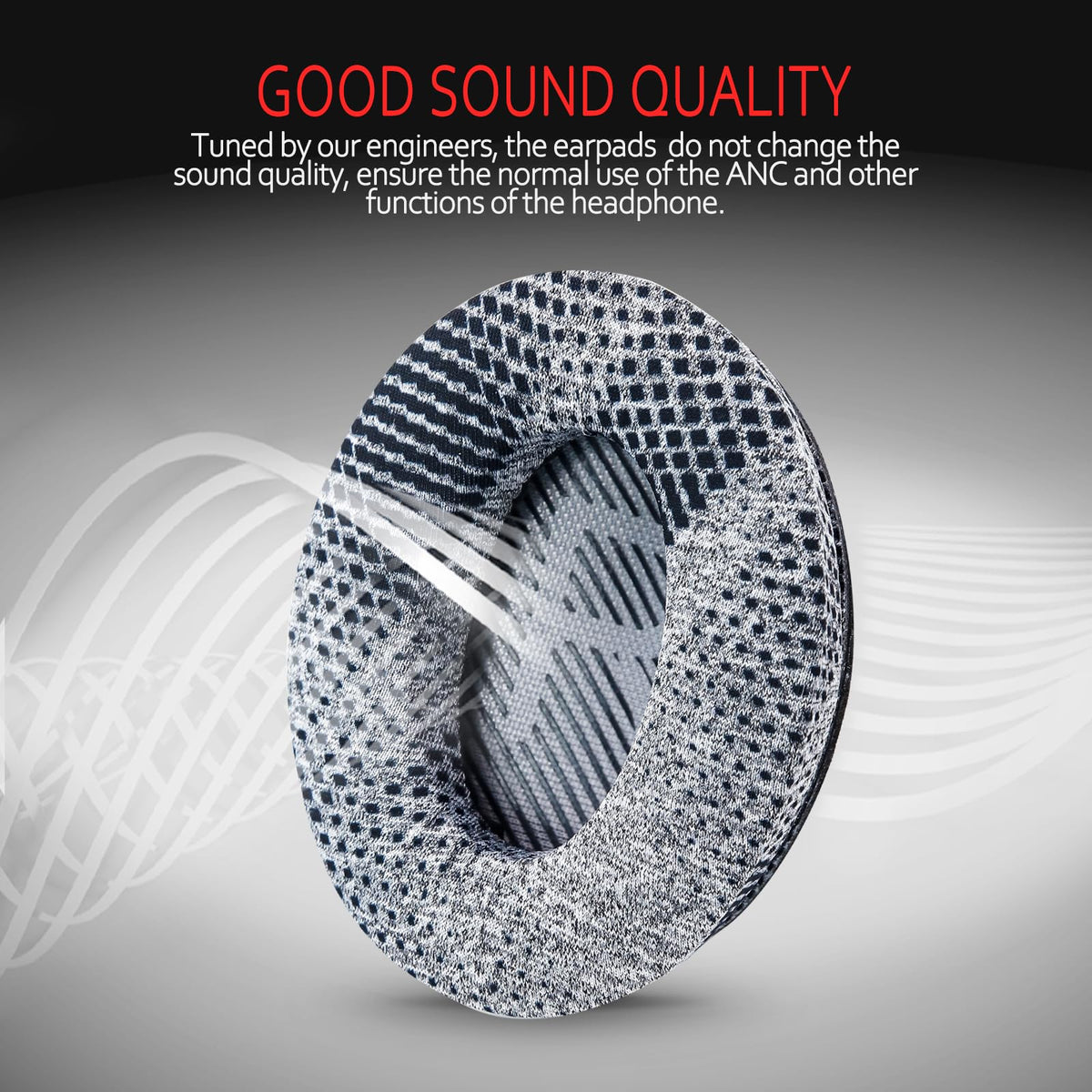 Krone Kalpasmos grey scrim leather earpads for a stylish, breathable fit.