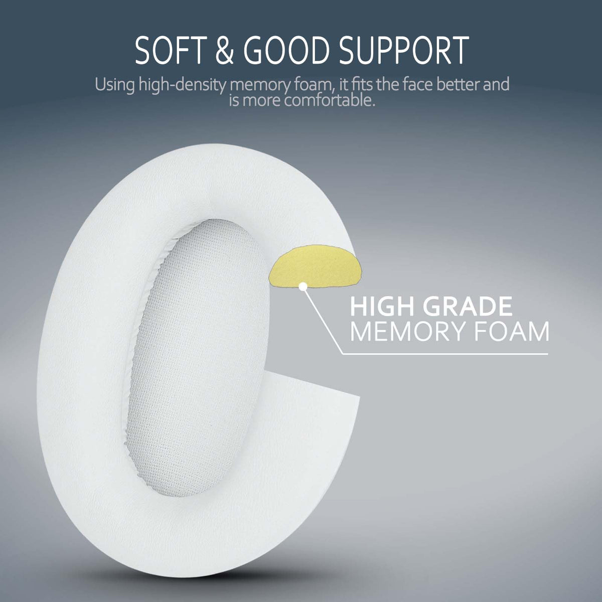 Krone Kalpasmos earpads installed on Sony WH-CH720N demonstrating secure fit benefit