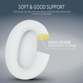 Krone Kalpasmos earpads installed on Sony WH-CH720N demonstrating secure fit benefit