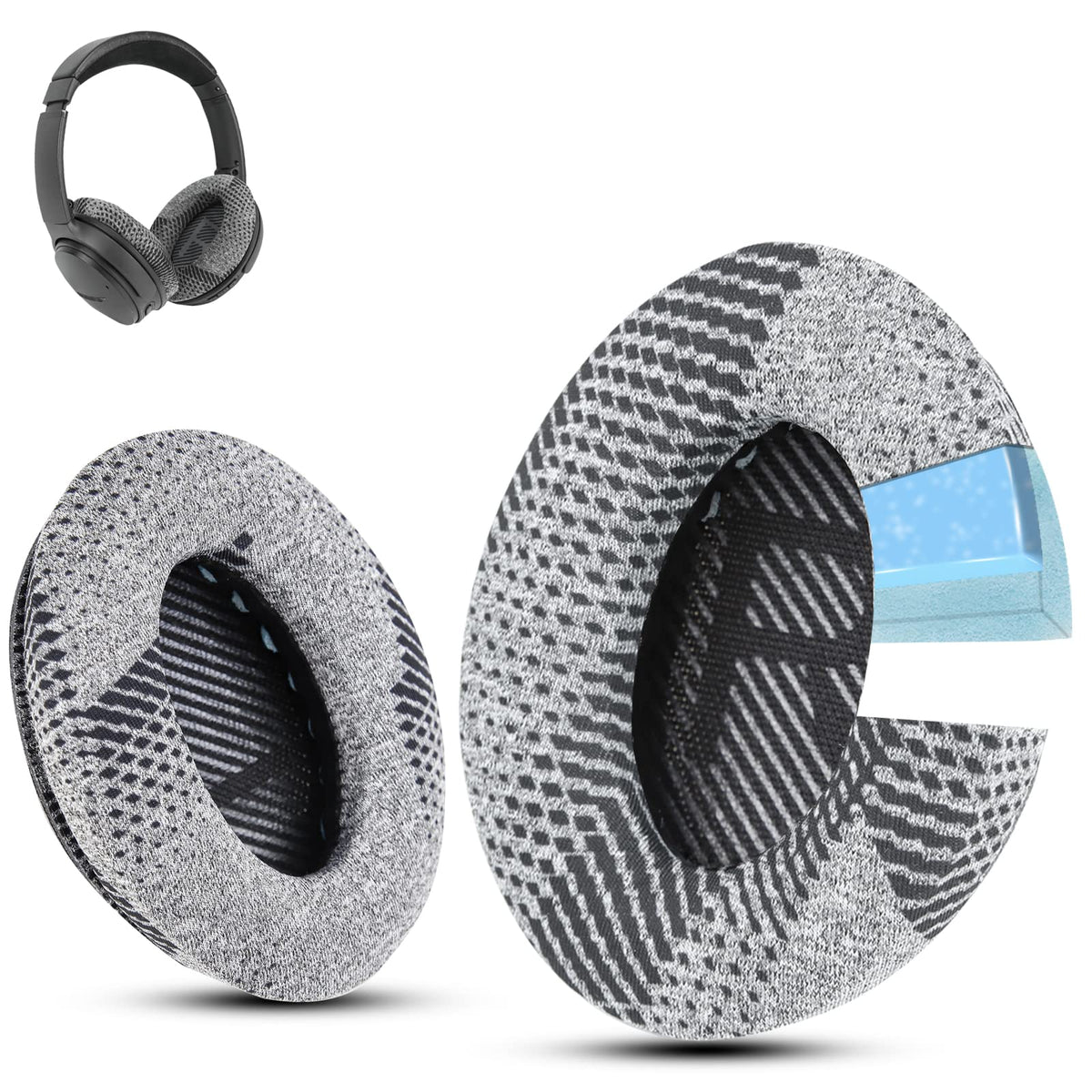Krone Kalpasmos Instant-Chill earpads show cooling gel layer for Bose comfort