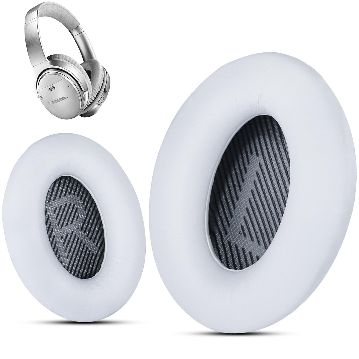 Krone Kalpasmos premium ear pad front view showing comfortable white design