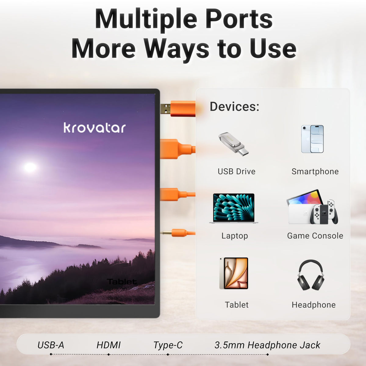Krovatar slim aluminum body for a stylish setup