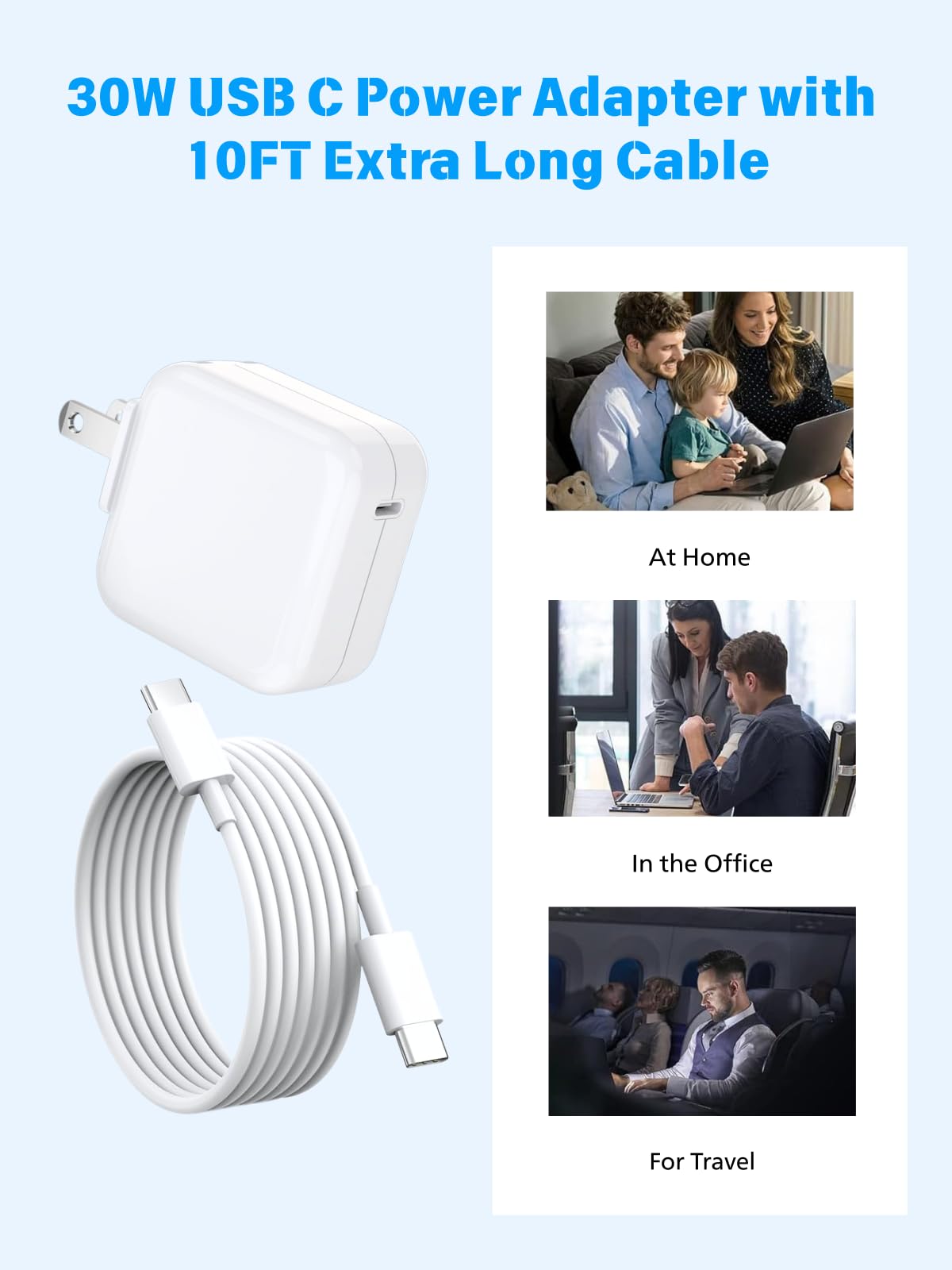 Kruidvat charger with iPhone and iPad showing multi-device compatibility benefit