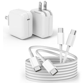 Kruidvat front view packaging showing two 30W adapters and two 10ft cables for fast charging